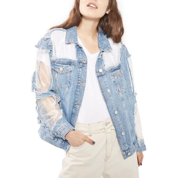 sheer jean jacket